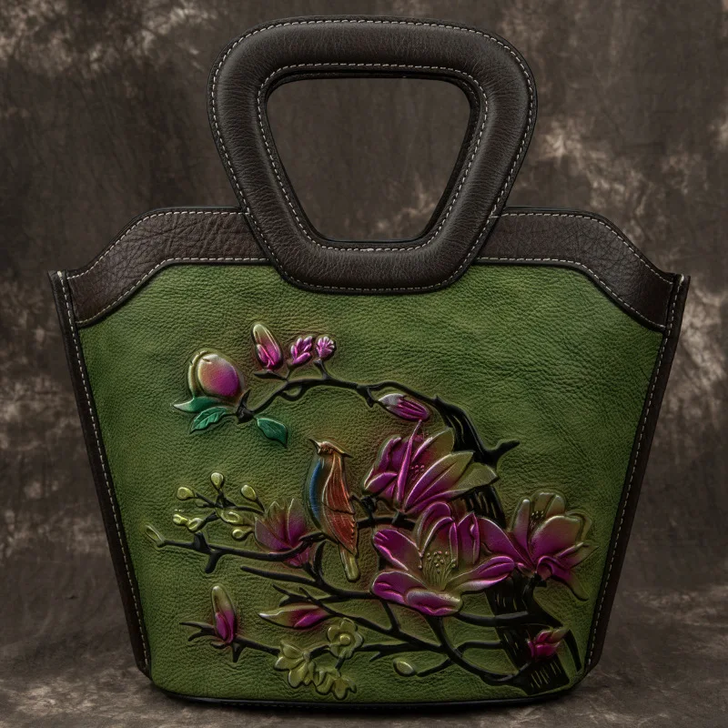 Женские сумки ручной работы Johnature дизайнерские из натуральной воловьей кожи в