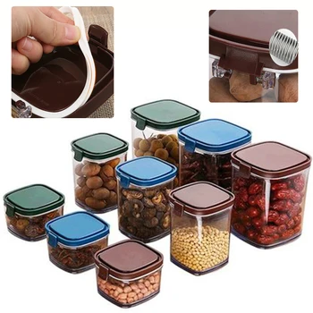 

Storage Tank With Llid Plastic Kitchen Sealed Transparent Container Kitchen Food Storage Box Moisture-proof And Fresh-Keeping