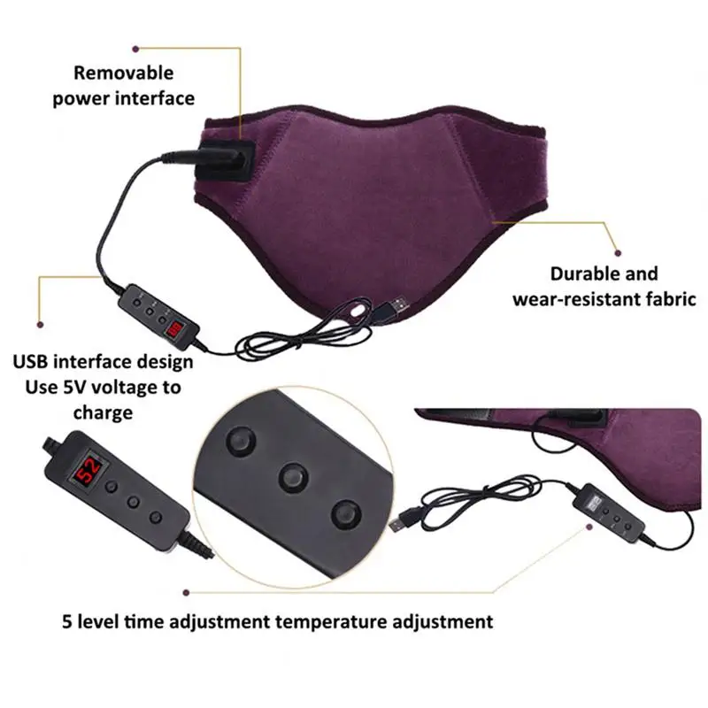 ROSENICE1PC массажер для шеи Электрический инфракрасный нагрев Прочный USB поддержка