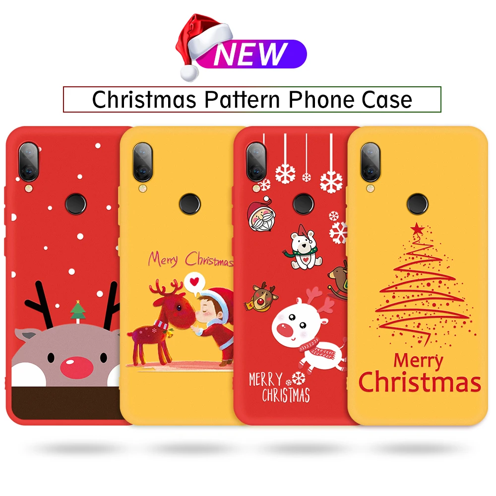 

Soft TPU Phone Case For Xiaomi Mi 8 9 se Mi 9T Pro Mi9 t Redmi 7 K20 Pro Note 6 7 Pro Christmas Pattern Back Cover Fundas Coque