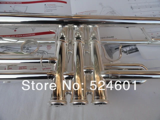 Original SUZUKI Trumpet Small Stainless Steel Silvering Professional 965 Brass Instruments Bb Trumpet TR-200S