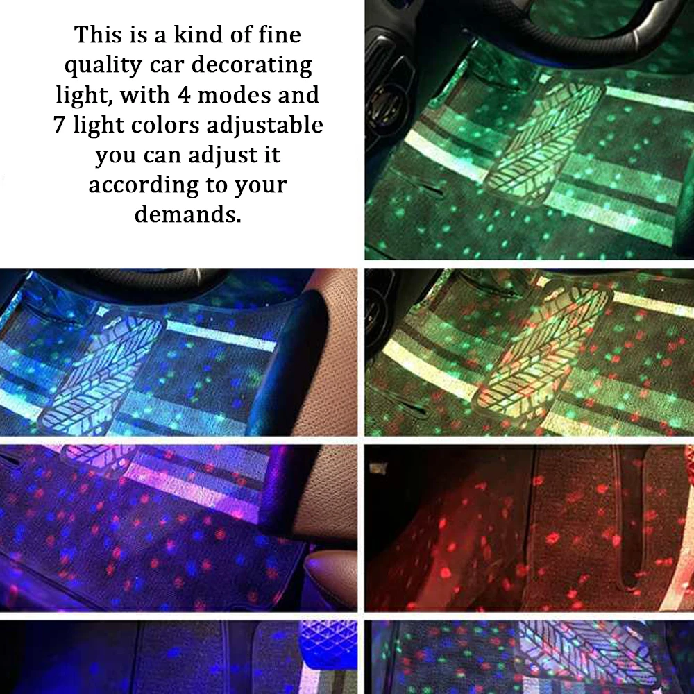 4 шт. Автомобильная атмосферная лампа пульт дистанционного управления RGB Светодиодные полосы света авто интерьера Музыка Ритм 5050 осветительное устройство