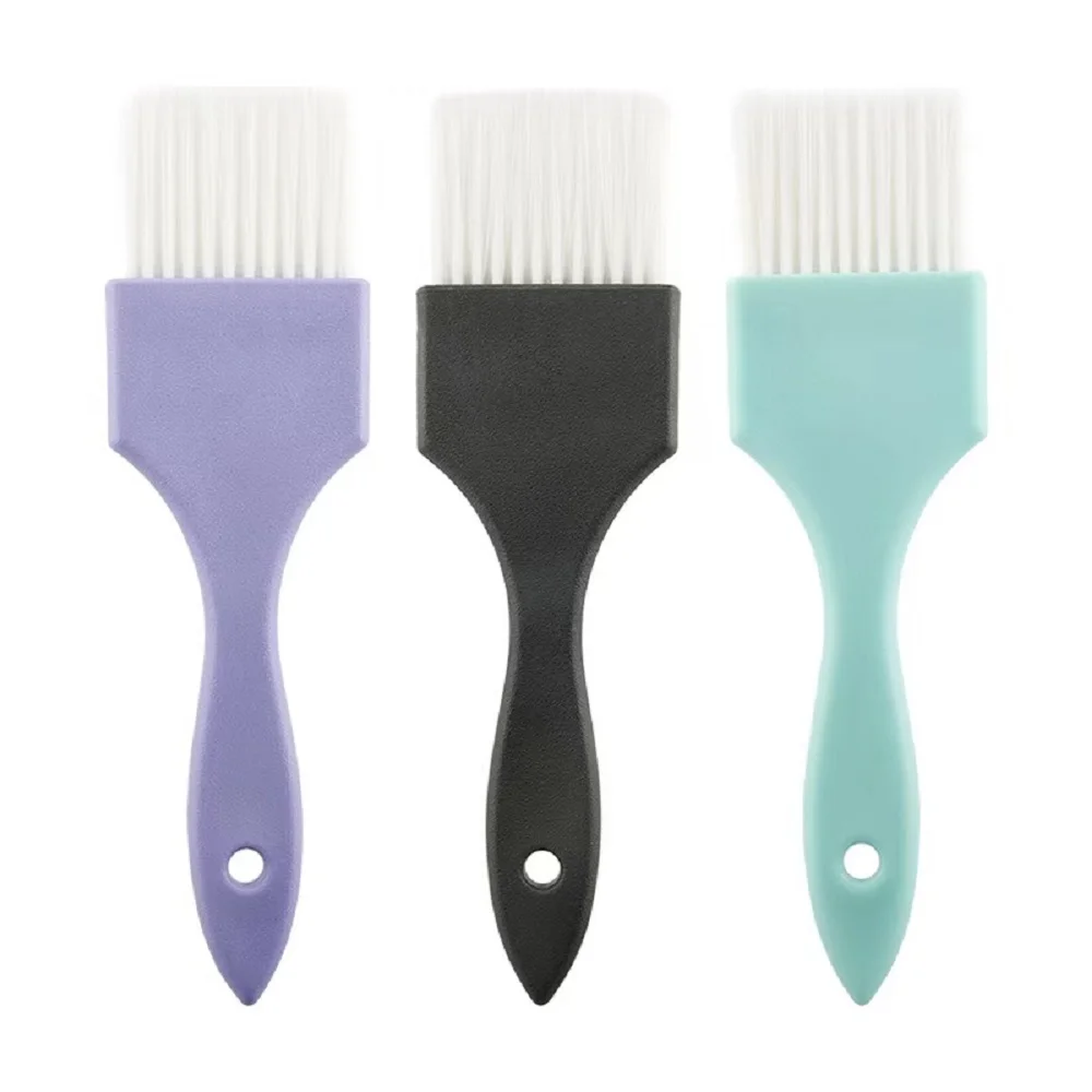 

3pcs/set Hair Coloring Brushes Plastic Handle Natural Resin Fluffy Comb Barber Hair Dyeing Hightlight Tint Brush Hairstyle Tools