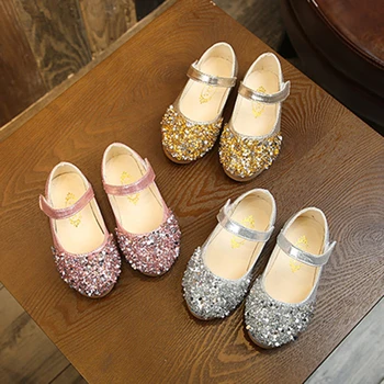 

Child Leather Shoes All-match Fashion Rhinestone Single Shoes Korean Version High Quality Exquisite Cute Children Dance Shoe