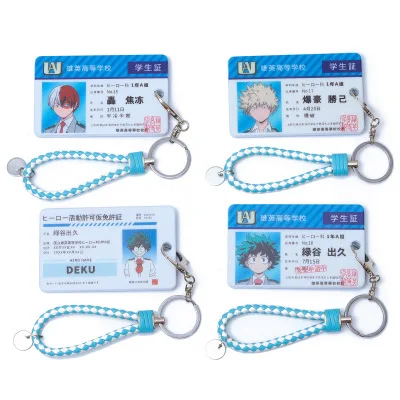 

Anime comics my hero academia key chain Student card Bus card set cosplay Bakugou Katsuki Todoroki Shoto Campus student ID