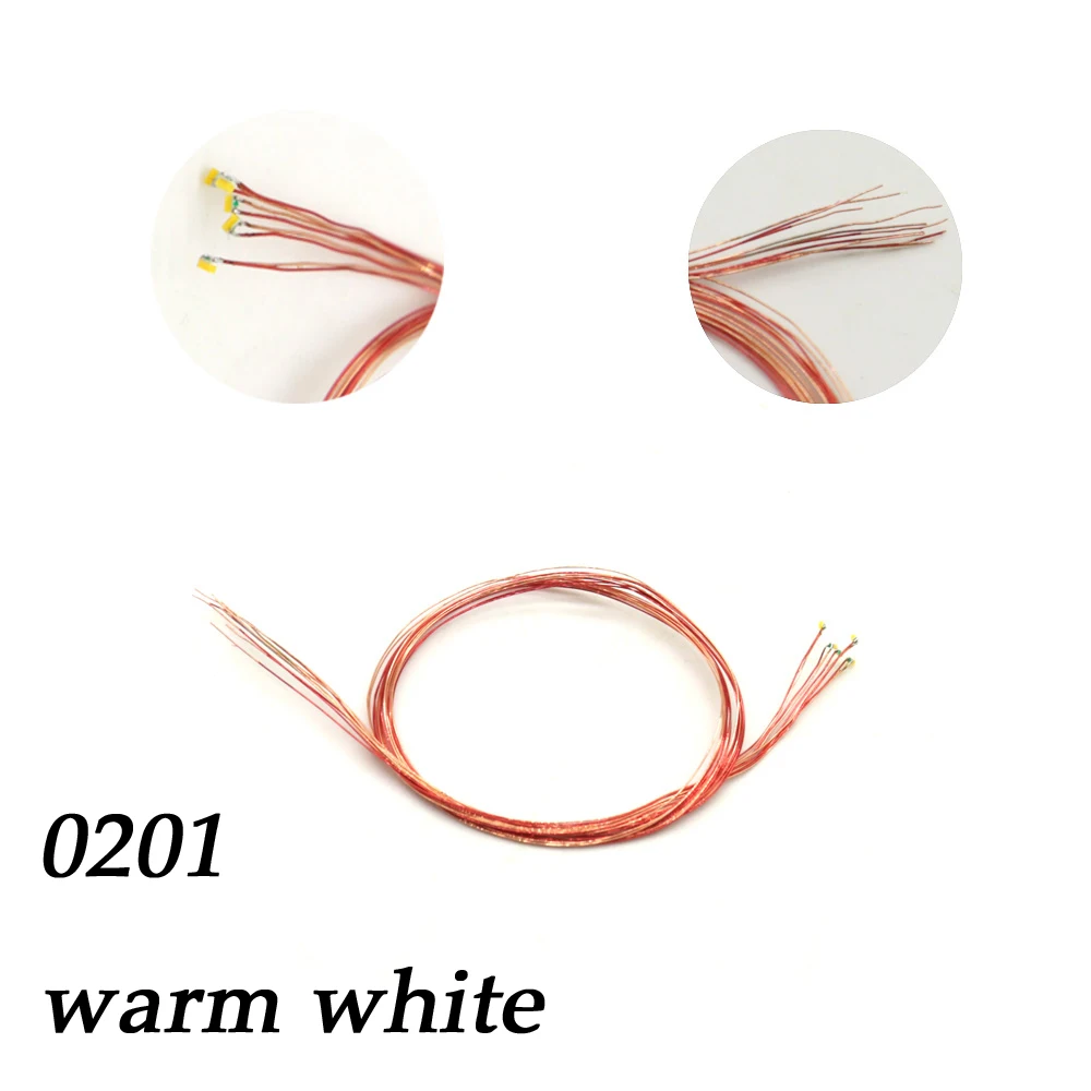 100pcs 3v светодиодный модель поезда HO N ОО весы предплатные микро лиц проводной 0402 0603