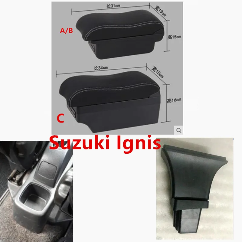 Для suzuki ignis подлокотник коробка центральный магазин содержание коробка продукты интерьер подлокотник хранения автомобиля-Стайлинг Аксессуары часть