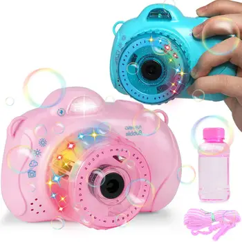 

Bubble Blowing Camera Toy for Kids Soap Bubble Machine Electric Music Light Outdoor Toy