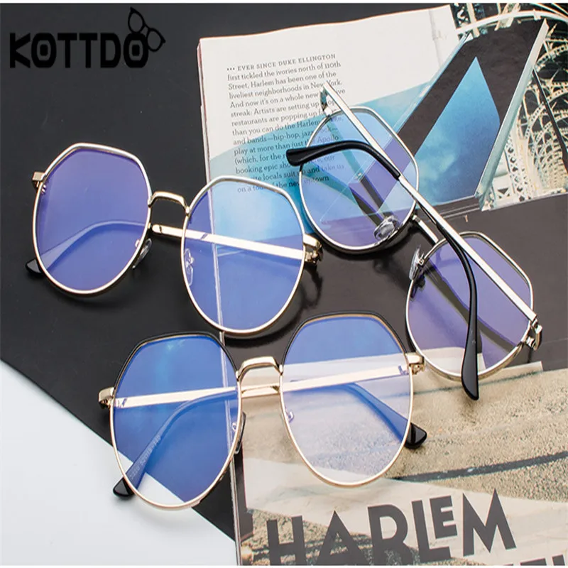 KODDTO неровные металлические женские очки, оптическая брендовая дизайнерская оправа для очков, плоские Ретро прозрачные линзы, очки Oculos De Grau