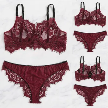 

Women Lingerie Corset Lace Underwire Racy Muslin Sleepwear Underwear Tops+Briefs Underwear Set Bras Women Brief Sets 661BRS10