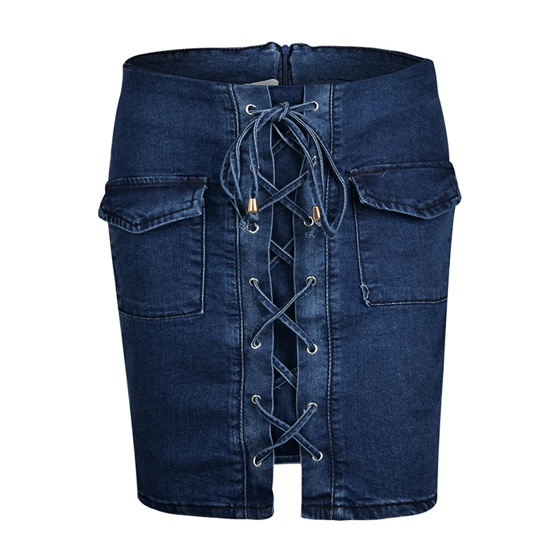 Женская Облегающая джинсовая мини юбка сексуальная карандаш модная женская