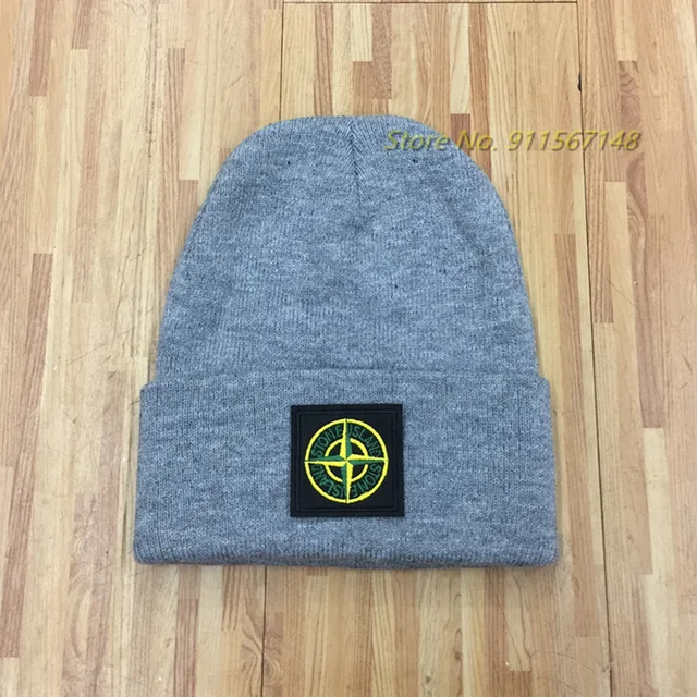 Stone Island Embroidery Winter Hat For 
