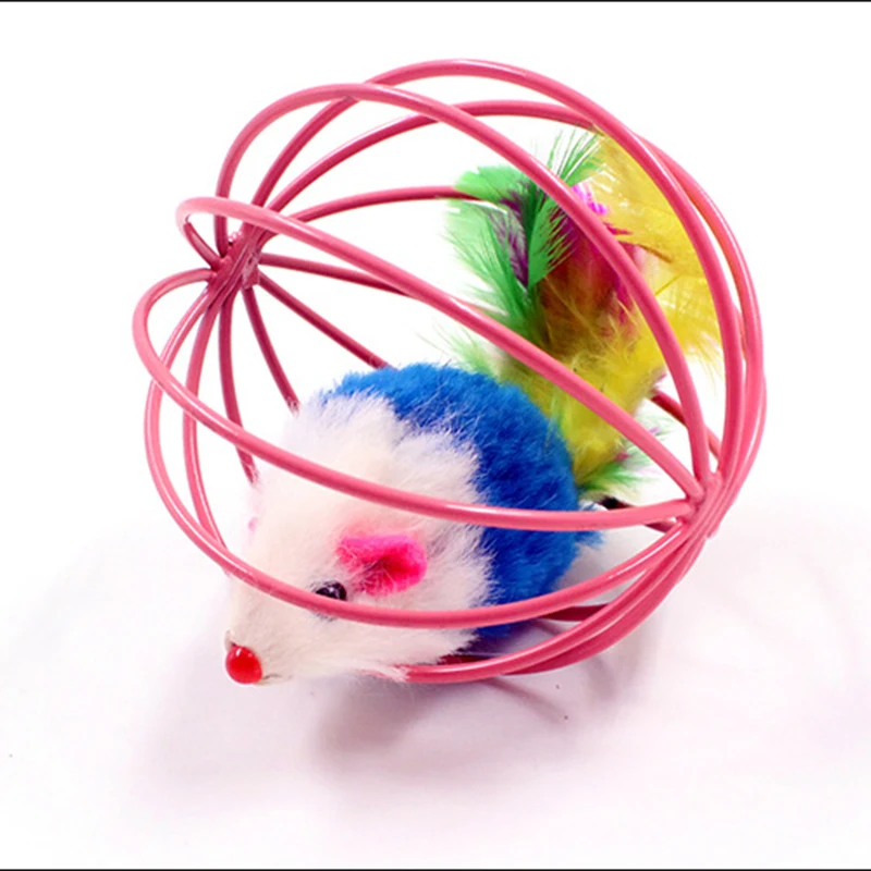 

Funny Pet Cat Toy Mouse Ball Lovely Kitten Gift Funny Play Toys Mouse Ball Best Gift For Pet Cats Random Color
