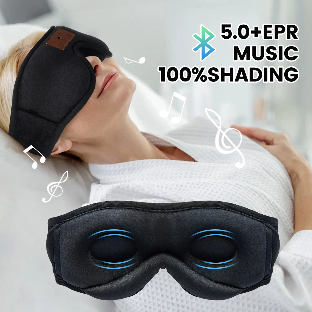 Bluetooth 3D Sleeping Mask Music Wireless Eye Mask Washable Travel