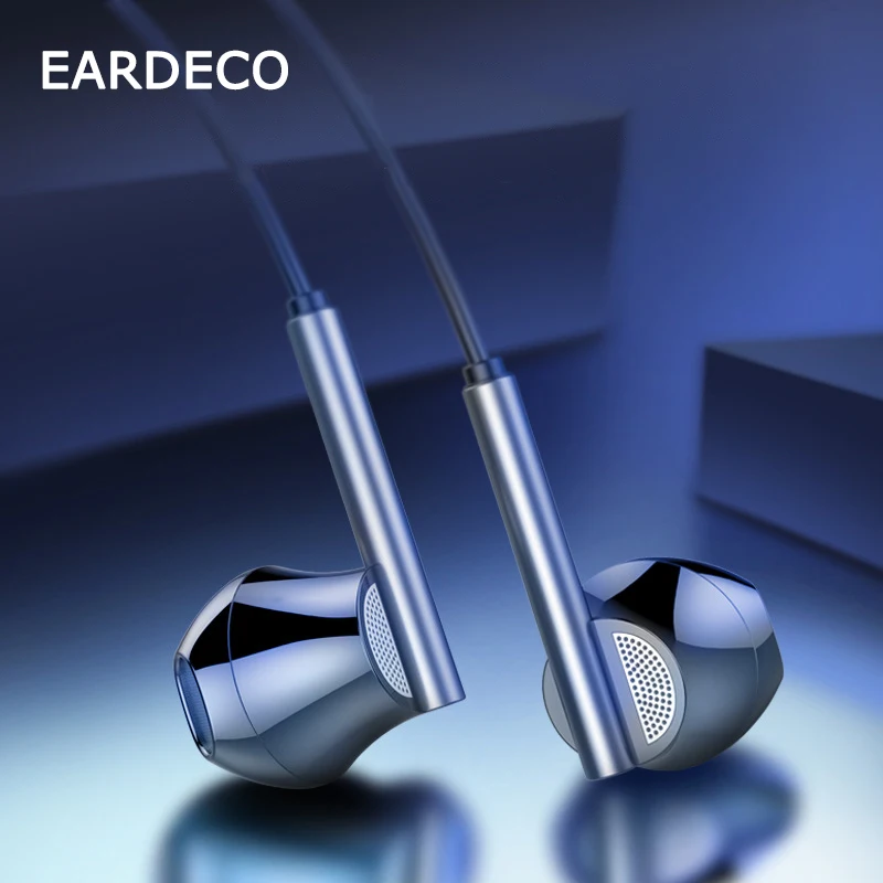 EARDECO 8 Cores 3.5mm Wired Headphones HIFI Bass Stereo In-ear Earbuds