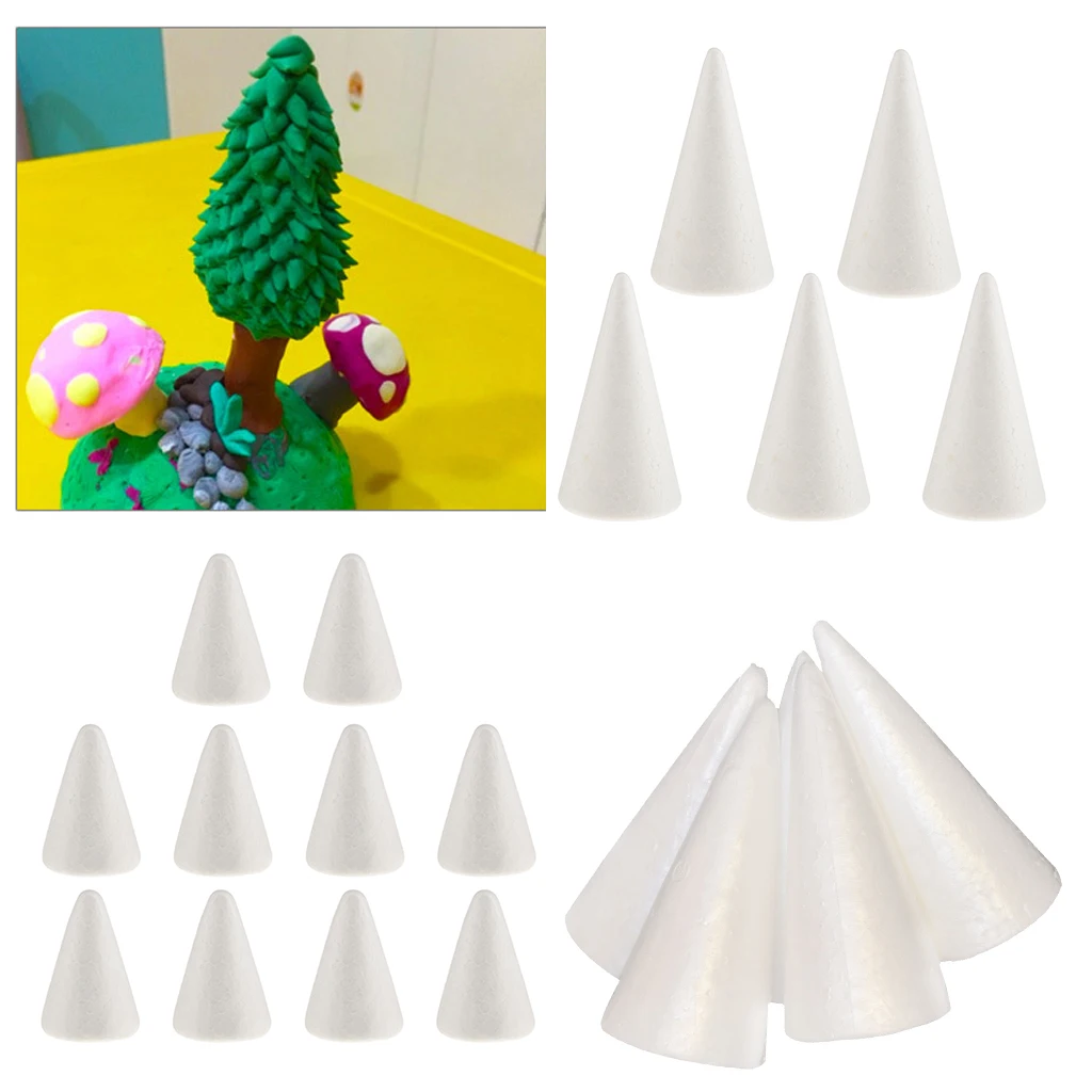 20x Cone Christmas Tree Base Styrofoam Foam Material DIY Craft 70/100/150mm