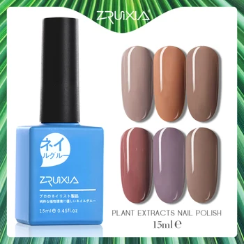 

ZRUIXIA 1pc Brown Chocolate Coffee Color Gel Nail Polish Soak Off UV LED Gel Nails Polish Enamel smalto gel polaco 15m