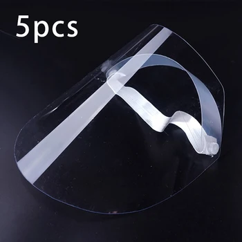 

2/5/10Pcs Transparent Face Shield Safety Protective Mask Anti-Fog Oil-Splash Proof Anti-UV Anti-Shock Safety Mask