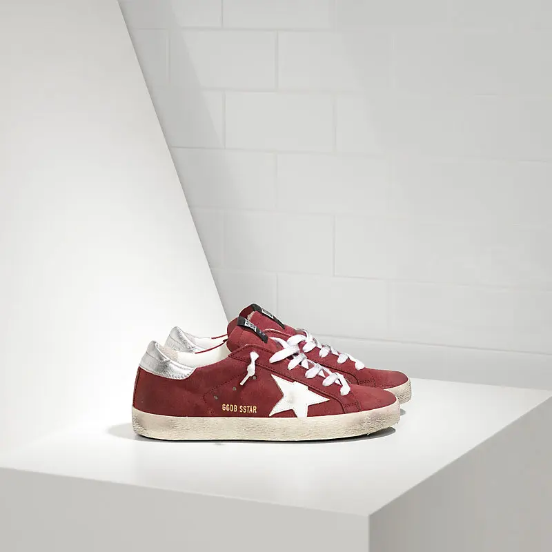 

GGDB SUPER STAR Sneakers in Suede and Leather star RED SUEDE WHITE STAR