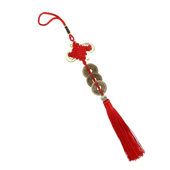 

Home Decor Ornaments Feng Shui Coins Car-styling Decorations Coins Chinese Wind Knot Pendant