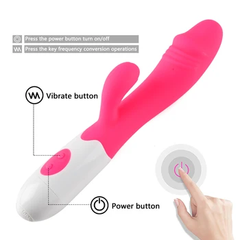 sex toys for woman Vibrator G Spot Dildo Dual Vibration Female Vagina Clitoris Silicone Waterproof  adult sex toys 30 Speed 2