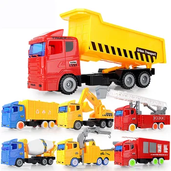 

1:48 Big Size Multi-type Engineering Car Mode Dump Truck Excavator Engineering Vehicles Kids Excavator Model Car Toys for boy