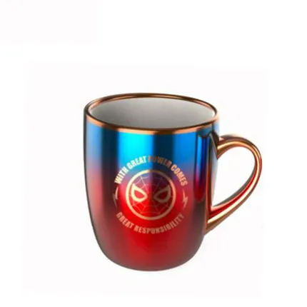 

Anime Avengers Endgame Cosplay Props Spider-Man Ceramics 3D Print Mug Spiderman Water Cup 350ML Drink Coffee Cup Gift Decoration