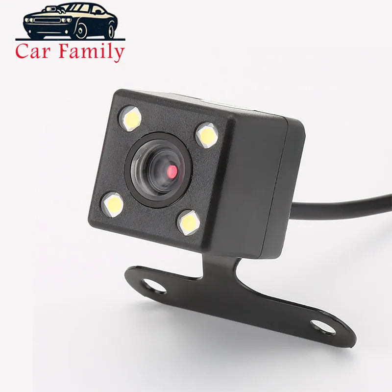 

Car Family 4 Led Lamps Reverse Camera Night Vision HD Rear View Camara Lens 2.5mm Jack 6meter Cable for Car Dvr Mirror Recorders