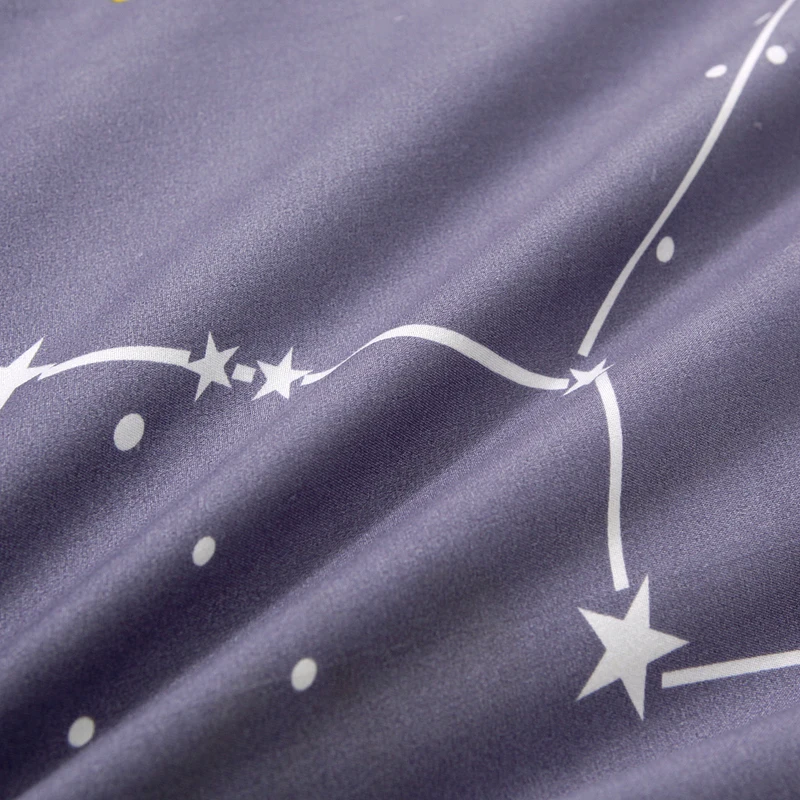 Galaxy Star односпальная двуспальная кровать, постельное белье, созвездие, пододеяльник, комплекты постельного белья, две простыня, наволочка