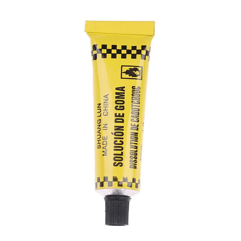 

6pcs/set Automotive Tubeless Tire Repair Patch Fix Tool Kit Thread Fork Drill Super Glue Rubber Strips Hand Tools