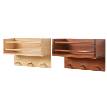 

Retro Wooden Wall Hook Rack Living Room Bedroom Decoration Wall Wall Hanging Storage Organizer