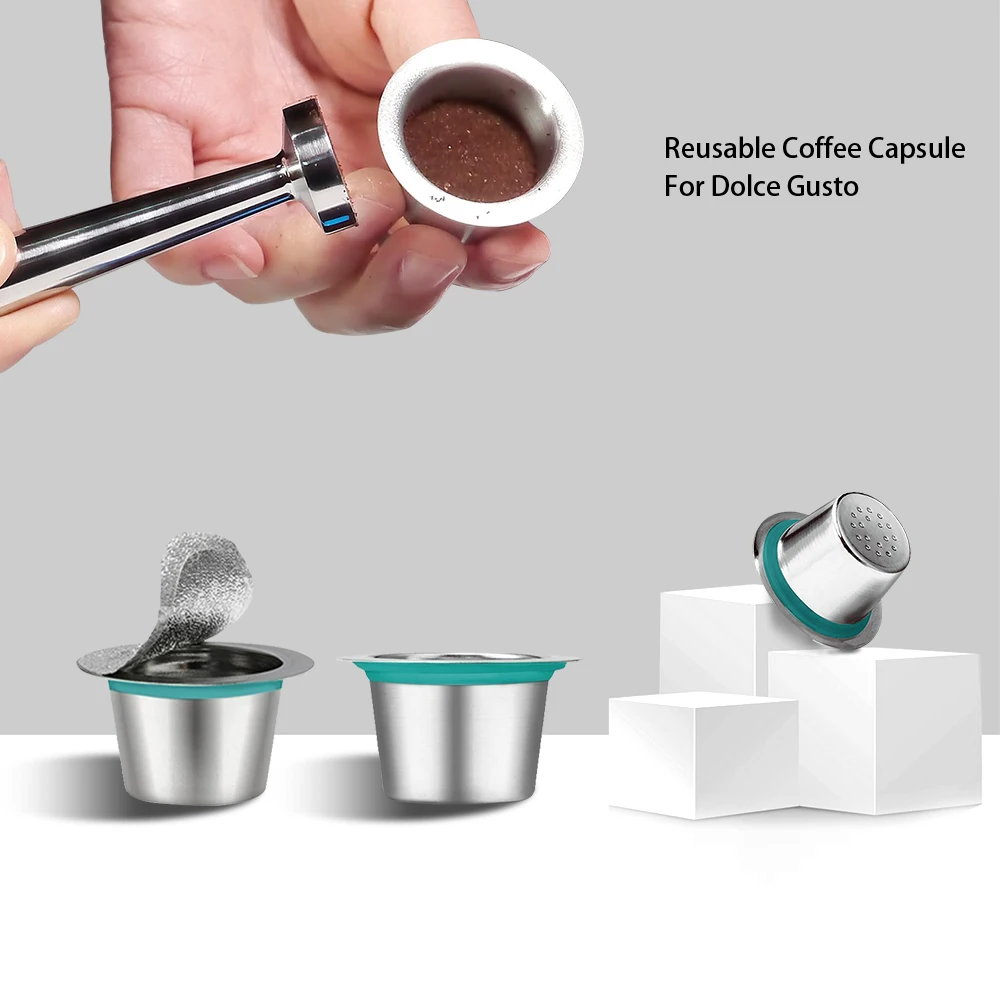 10pcs Nespresso Coffee Pods Stainless Steel Refillable Capsulas Nesspreso Reusable Coffee Filter Cup New Diy Coffee Maker Tools