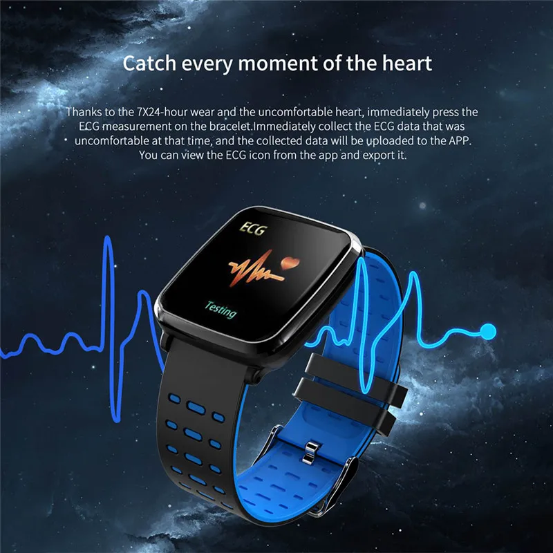 K02 Smart Watch PPG+ECG smart band blood oxygen blood pressure watches heart rate monitor wristband Sport band fitness tracker