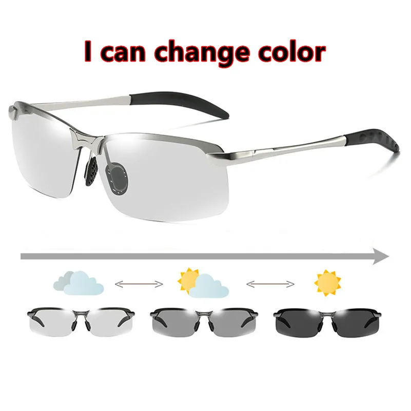 

Photochromic sunglasses men polarized Change Color UV400 Sun glasses Women night vision Pilot Driving Male Eyewear gafas de sol