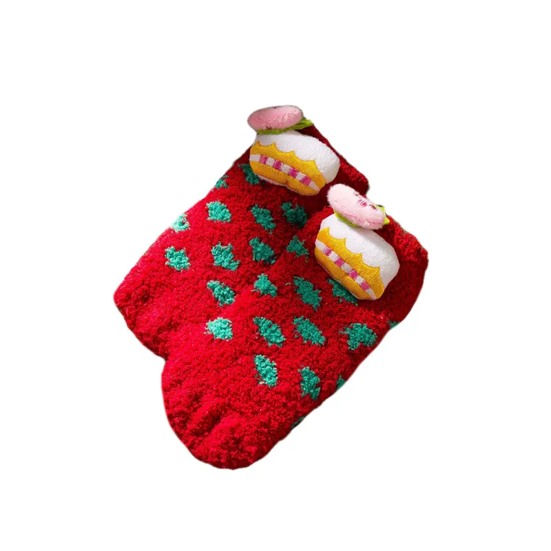 Новейшая модель носков для всей семьи рождественские маскарадные носки для взрослых, женщин и детей мягкие Рождественские теплые носки до лодыжки, г., новогодние носки для маленьких женщин - Цвет: baby 0 TO 3 Y