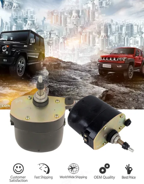 

12V Universal Windscreen Wiper Motor for Jeep Tractor Wiper Engine 110 Degree Fast Sweeping