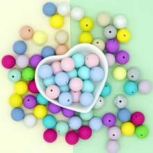 

500pcs Baby Teething Beads Silicone 12mm Round Ball Pearl Food Grade PBA Free DIY Pacifier Chain Accessories Newborn Toys