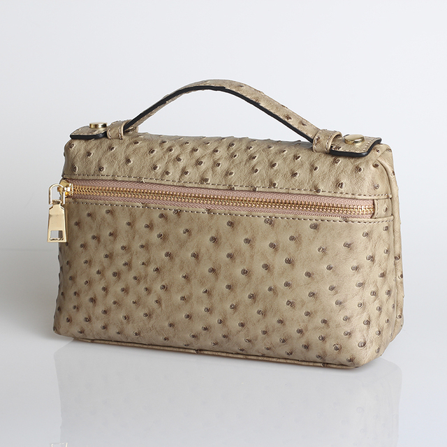 Fashion Designer Handbag Ostrich Pattern Portable Bag Clutch Bag 2022 Lady Hand Bag Purse Make Up Bag Trend Bag