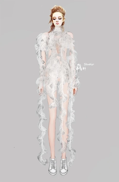 3D сетка кружева свадебное платье створки Декоративные Diy аксессуары плиссированные Воланы черный белый кружевной материал аксессуары