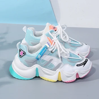 

2020 New Women Chunky Sneakers Platform Shoes Woman Mesh Sports Basket Female Casual Shoes Vulcanized student girl Shoes Luxury