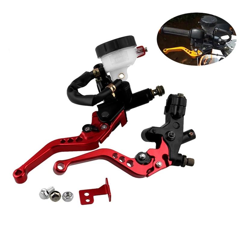 

1Pair 7/8" 22mm Motorcycle Modified Hydraulic Brake Clutch Hand Brake Elliptical Oil Cup Brake Clutch Lever