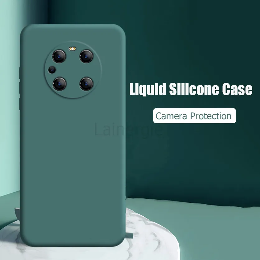For Huawei Mate 40 Pro Case New Liquid Silicone Matte Soft Camera Protection Cover RS Mate40 Plus Phone | Мобильные телефоны и