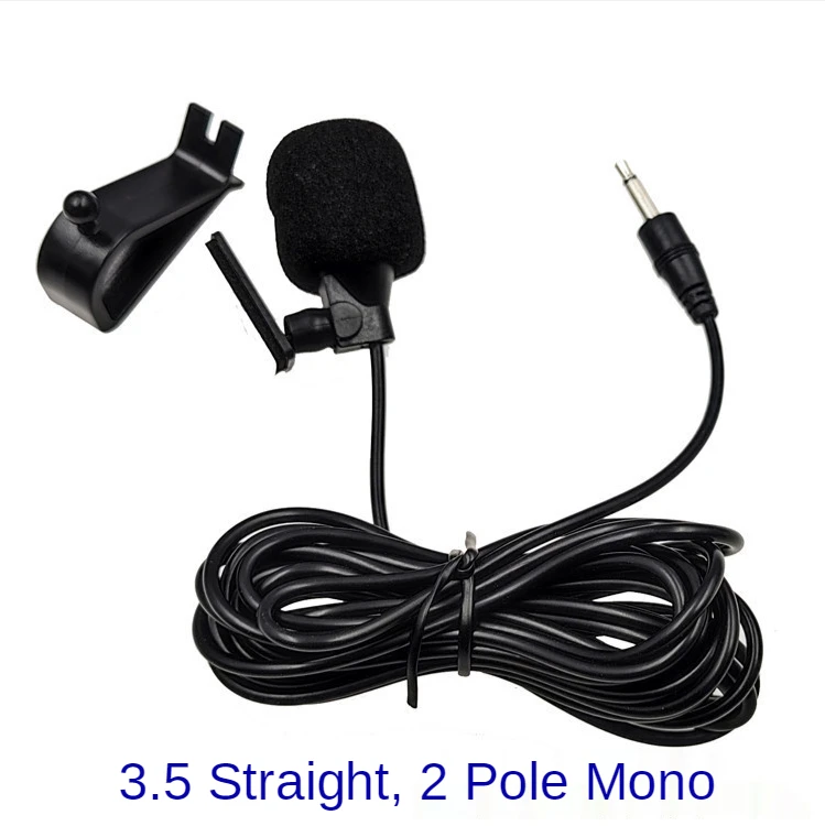 Car Audio Navigation 3.5mm Microphone Clip Jack Plug System External Wired Microphone Auto DVD Radio Omnidirectional 3m Long Mic bluetooth headphones with mic Microphones