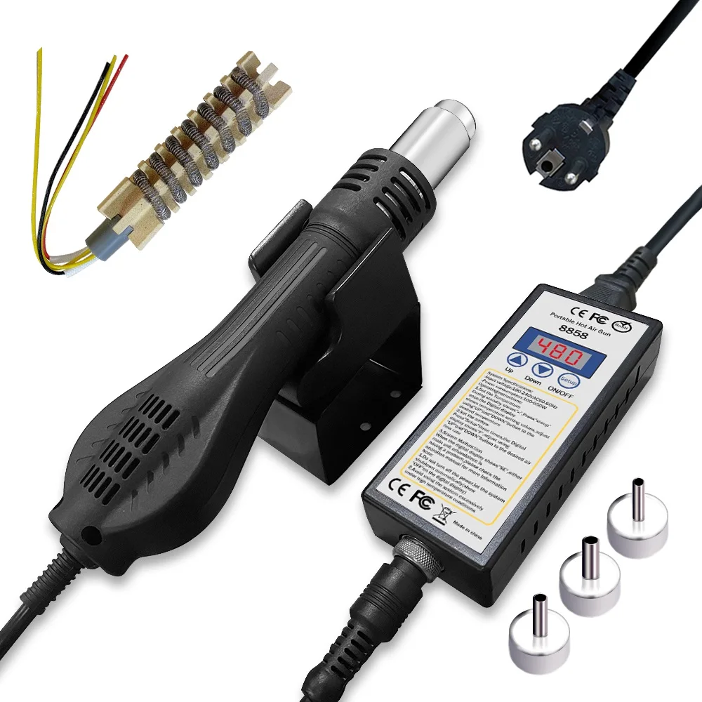 Hot air gun 8858 Micro Rework soldering station LED Digital Hair dryer for soldering 650W Heat Gun welding repair tools Heat Gun 2