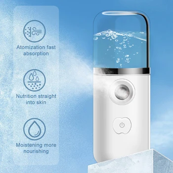 

Nano Fog Sprayer Body Humidifier Facial Steamer Moisturizing Skin Care Mini Facial Spray Beauty Tools Mist Cooling Device