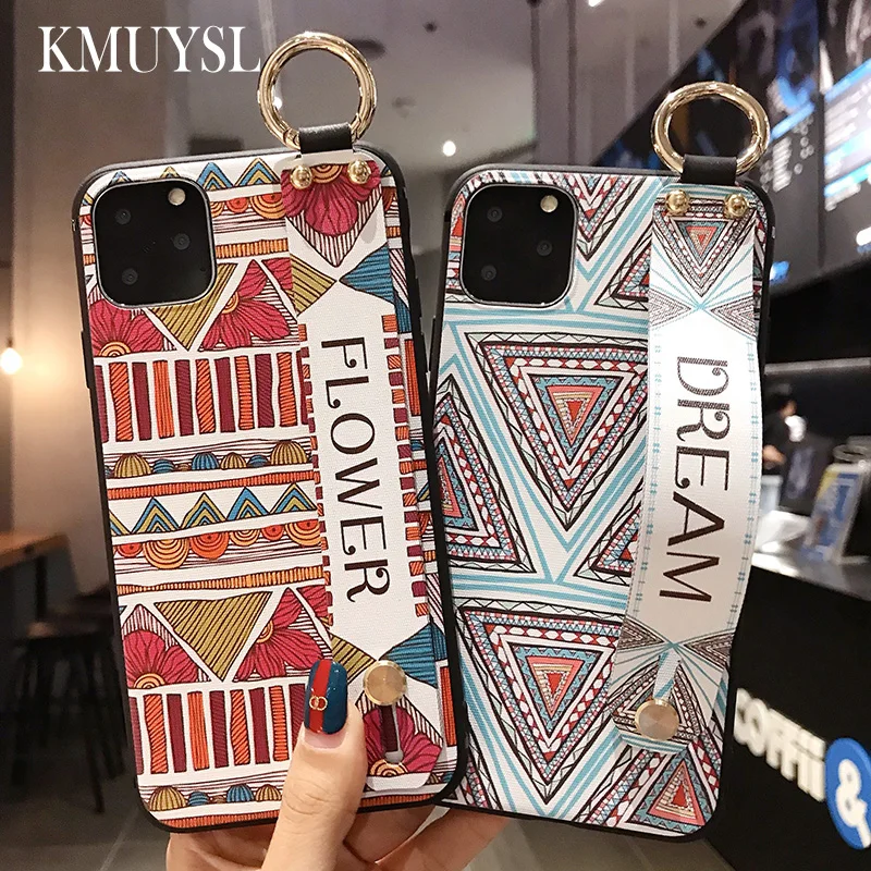 Чехол с изображением цветка для samsung Galaxy A10 A20 A30 A40 A50 A60 A70 S8 S9 S10 Note 8, 9, 10, плюс 5G с ремешок на запястье для рельсового держателя кольцо