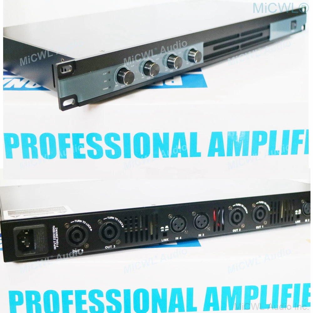 MiCWL 전문가용 디지털 파워 앰프, 4 채널 8500 와트, D 클래스 1U, D8500 양방향 6000 와트 AMP