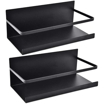 

netic Refrigerator Shelf Refrigerator netic Spice Shelf Refrigerator Spice Shelf Kitchen Black Spice Shelf 2Pcs