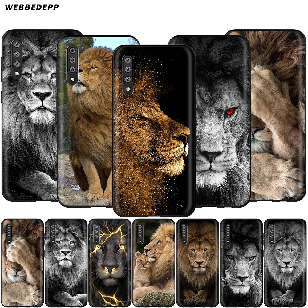 

Webbedepp Lion Alpha Male Case for Samsung Galaxy S7 S8 S9 S10 Plus Edge Note 10 8 9 A10 A20 A30 A40 A50 A60 A70