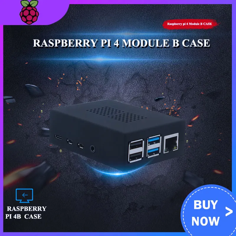 

Raspberry Pi 4 Модель B ABS Чехол черный Пластик Prectective коробка с двойные вентиляторы для Raspberry pi 4B